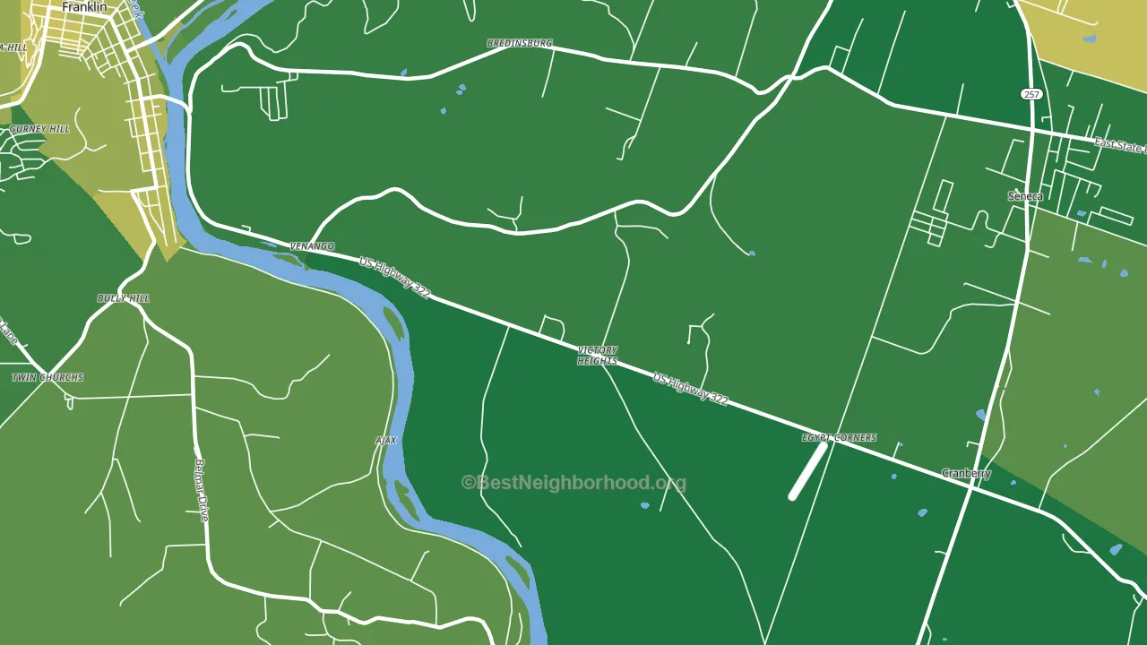 Victory Heights, PA block-group voter-turnout map