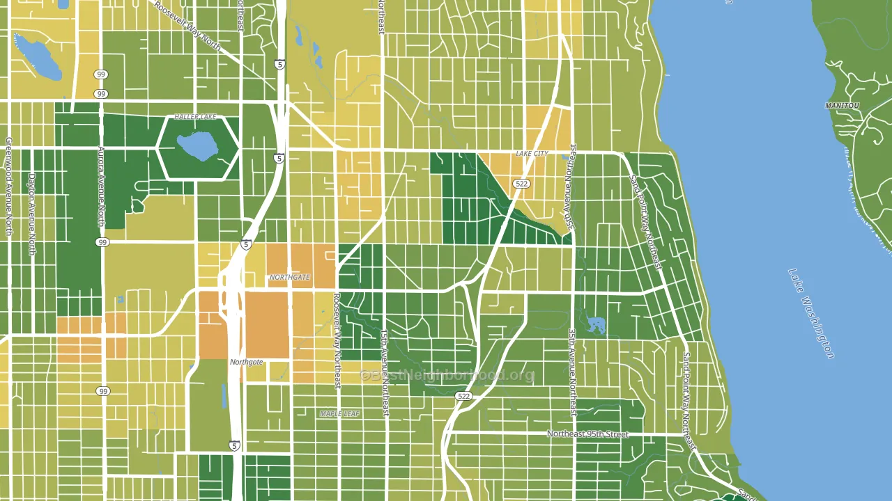 Victory Heights, Seattle, WA block-group voter-turnout map