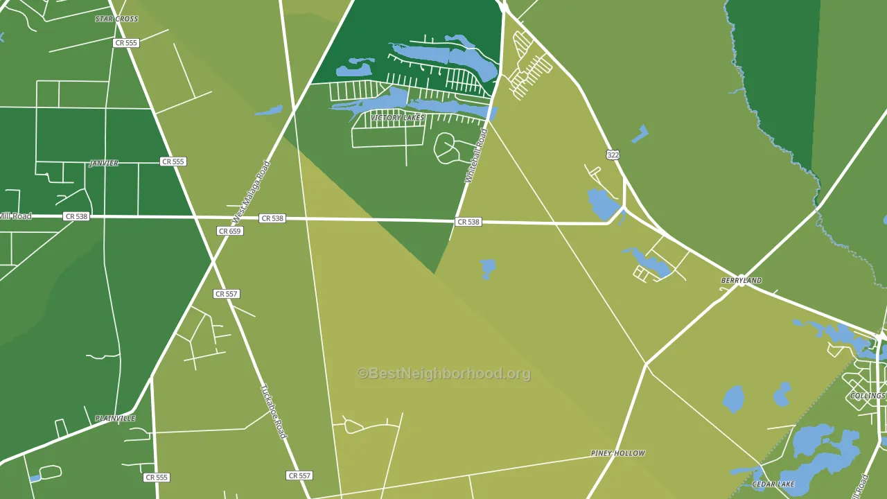 Victory Lakes, NJ block-group voter-turnout map