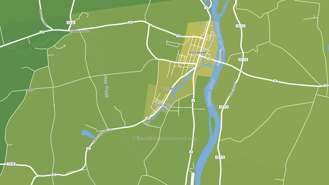 Victory, NY block-group voter-turnout map