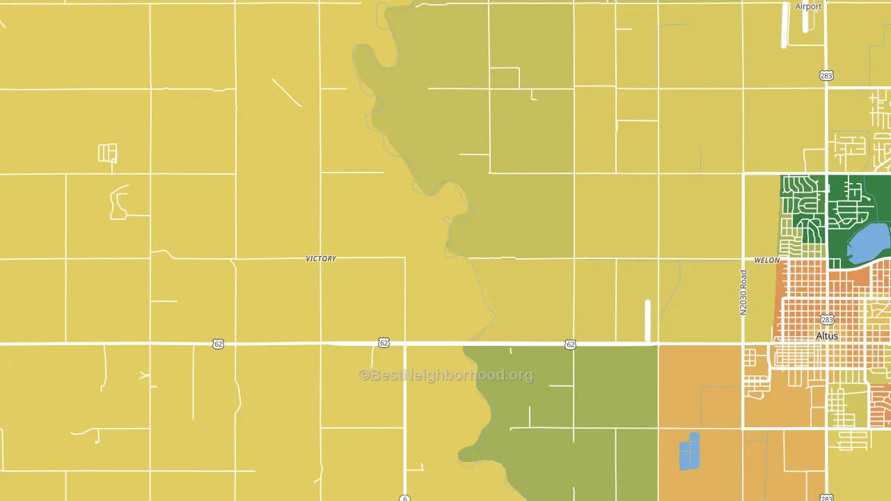 Victory, OK block-group voter-turnout map