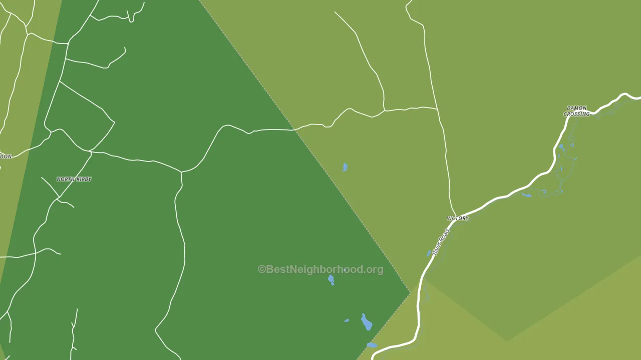 Victory, VT block-group voter-turnout map
