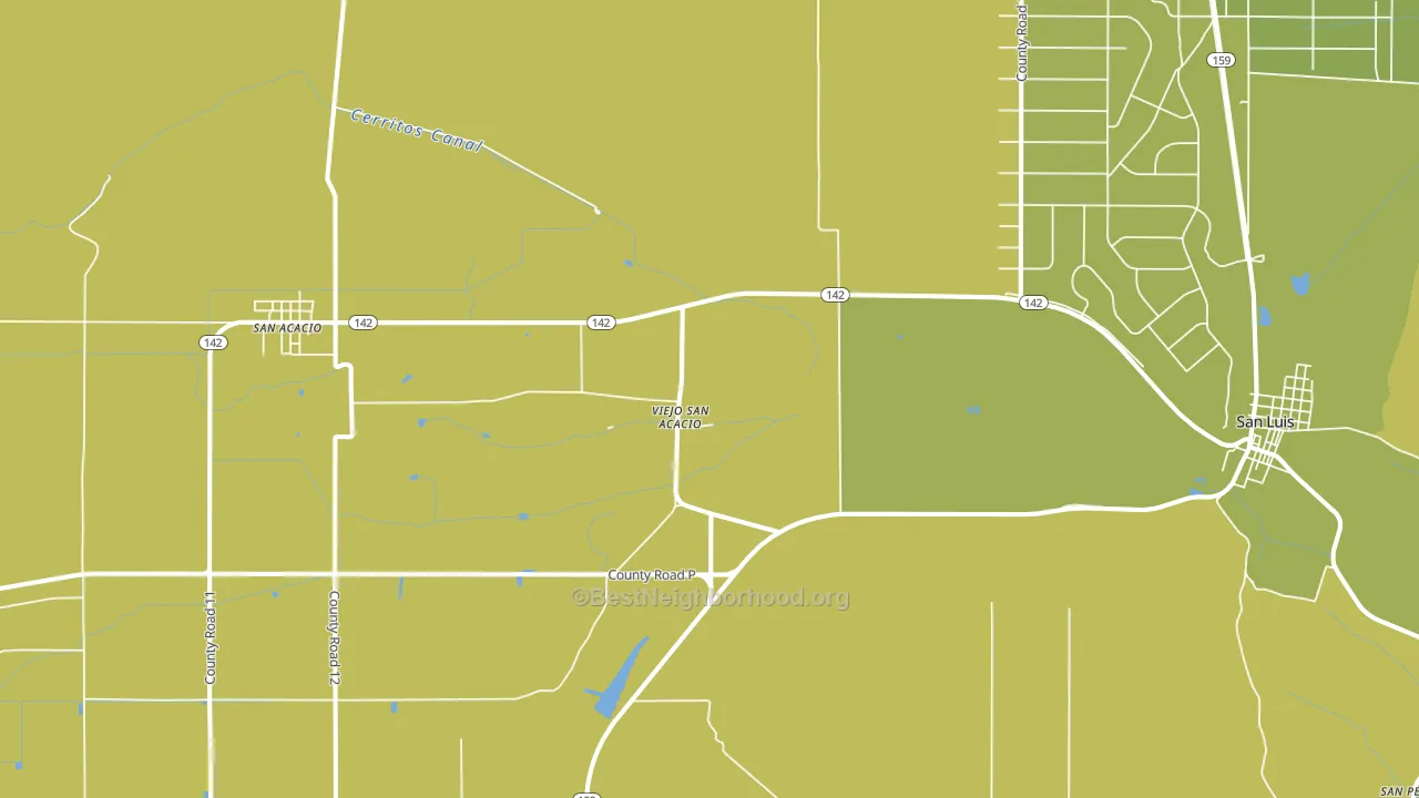 Viejo San Acacio, CO block-group voter-turnout map