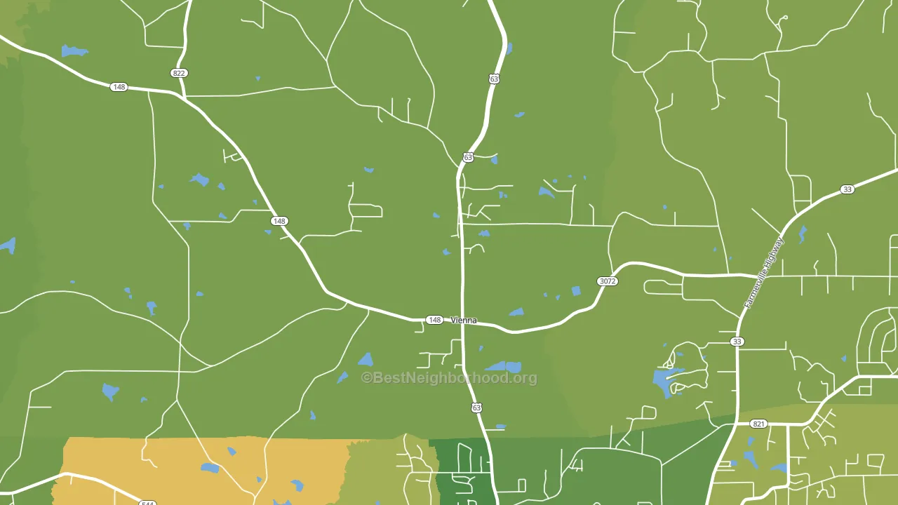 Vienna, LA block-group voter-turnout map