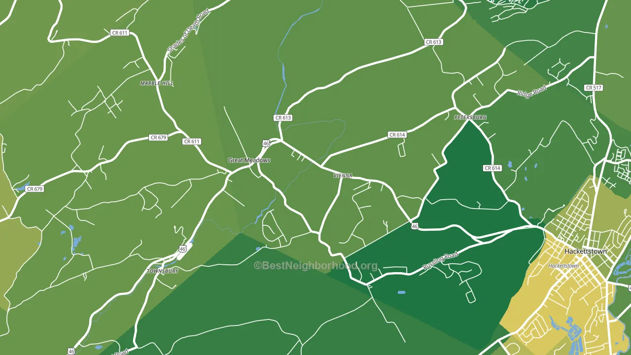 Vienna, NJ block-group voter-turnout map