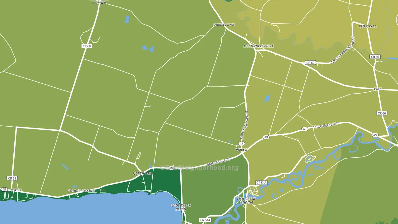 Vienna, NY block-group voter-turnout map