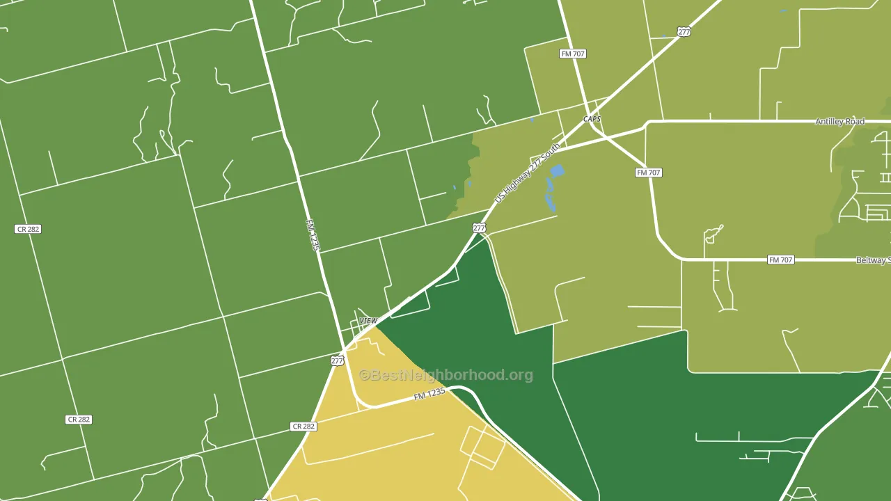 View, TX block-group voter-turnout map