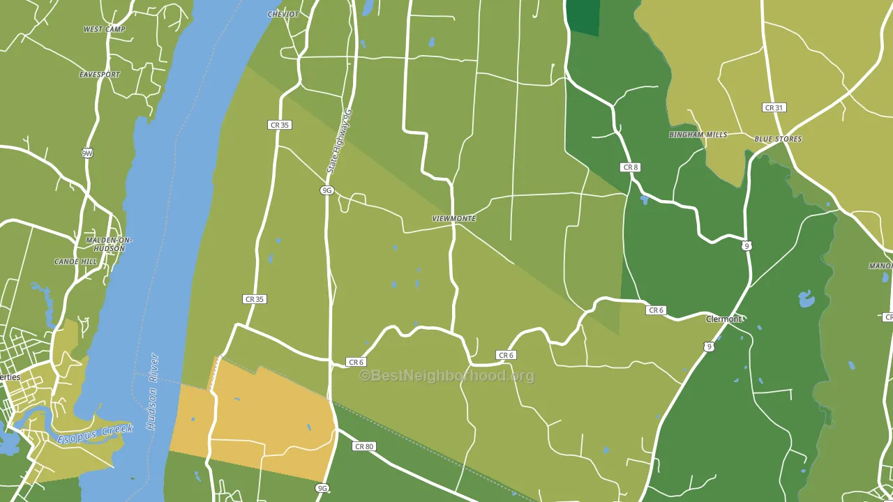 Viewmonte, NY block-group voter-turnout map