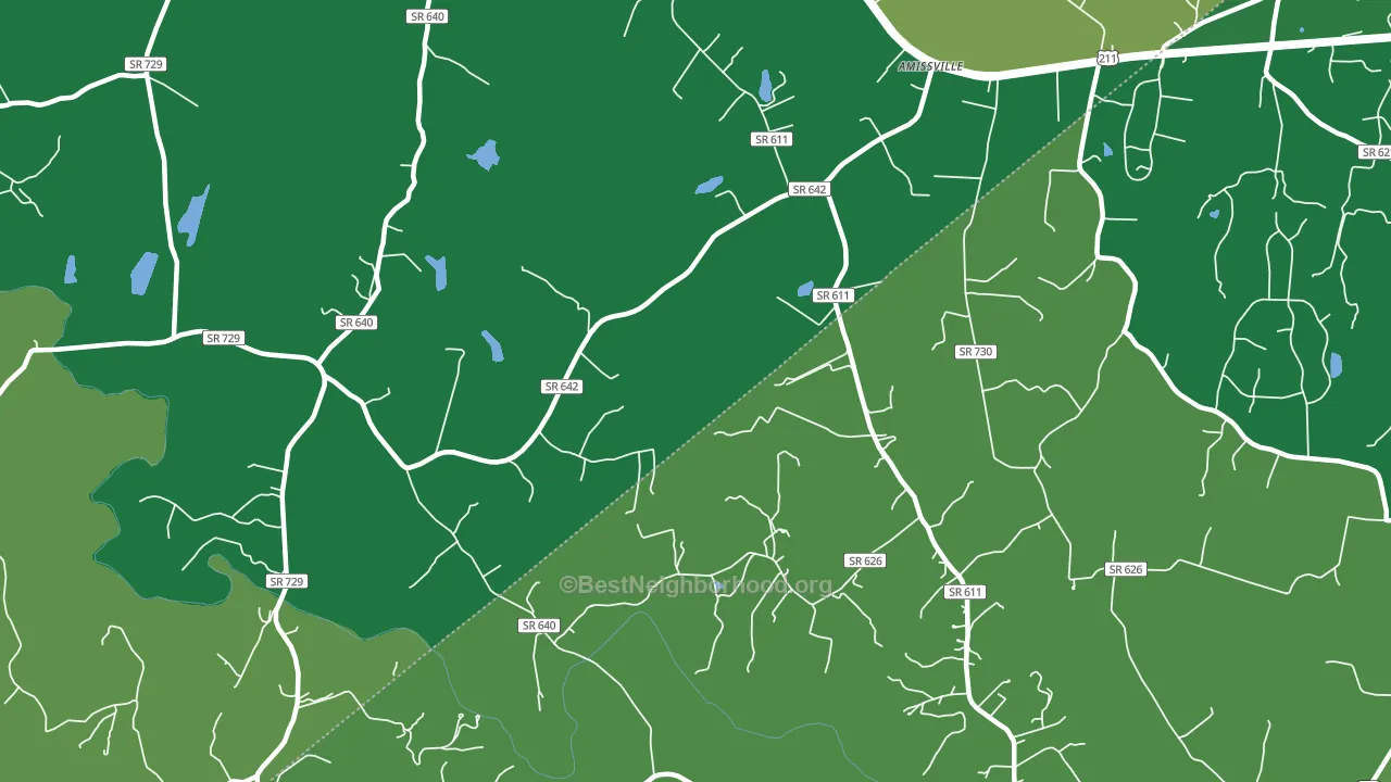 Viewtown, VA block-group voter-turnout map