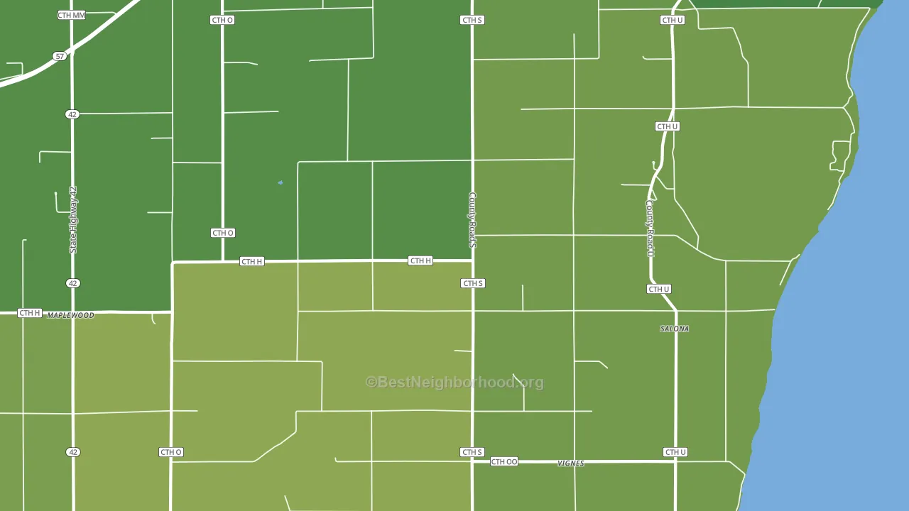 Vignes, WI block-group voter-turnout map