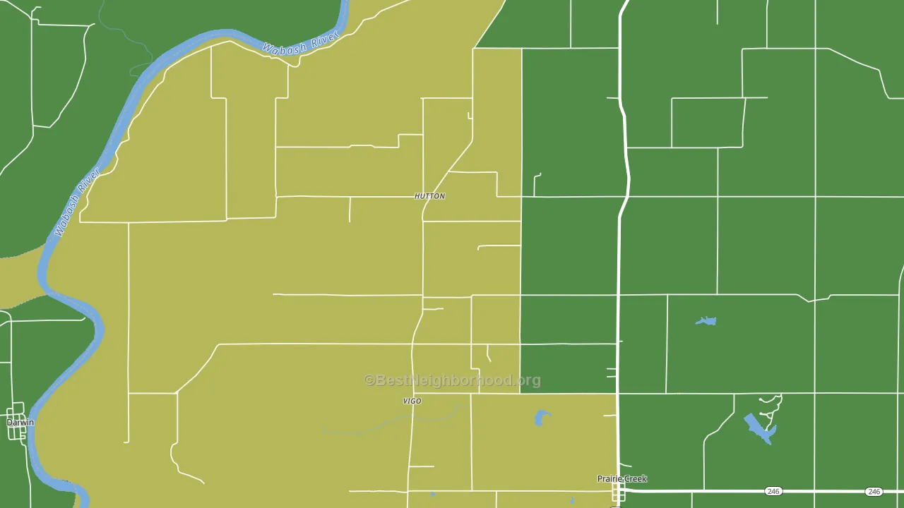 Vigo, IN block-group voter-turnout map