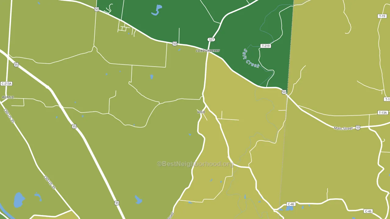 Vigo, OH block-group voter-turnout map