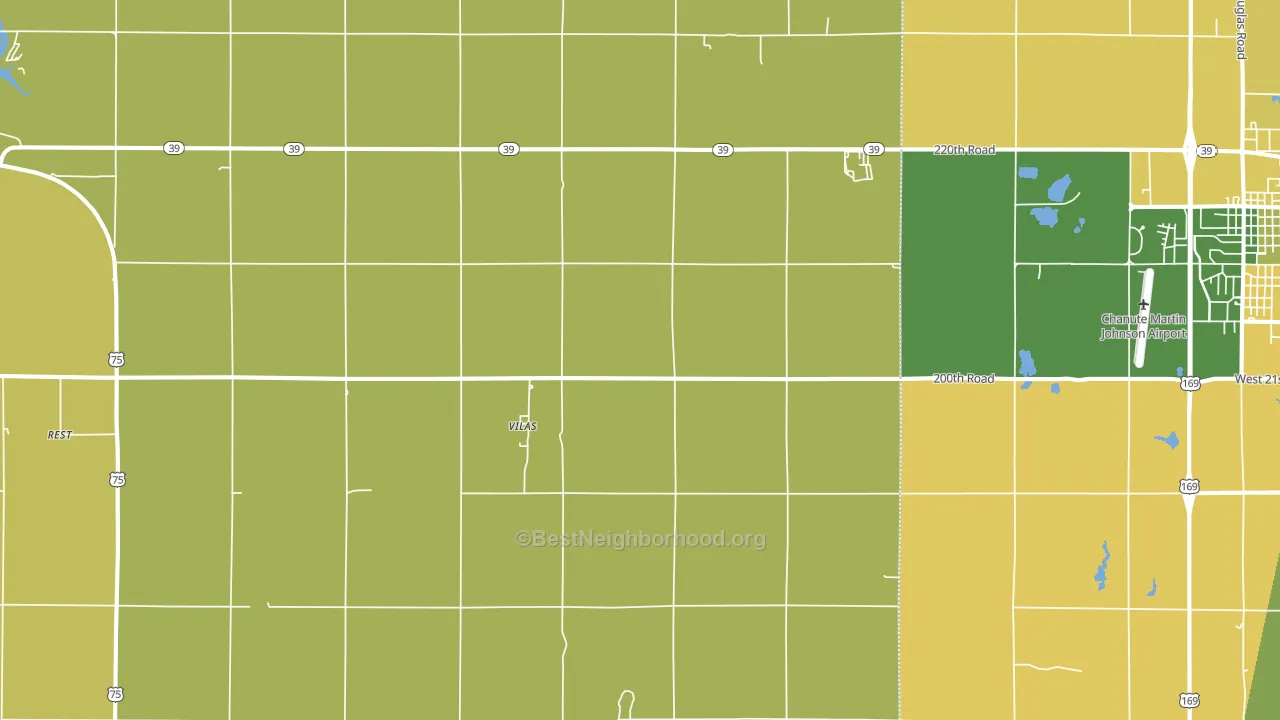 Vilas, KS block-group voter-turnout map