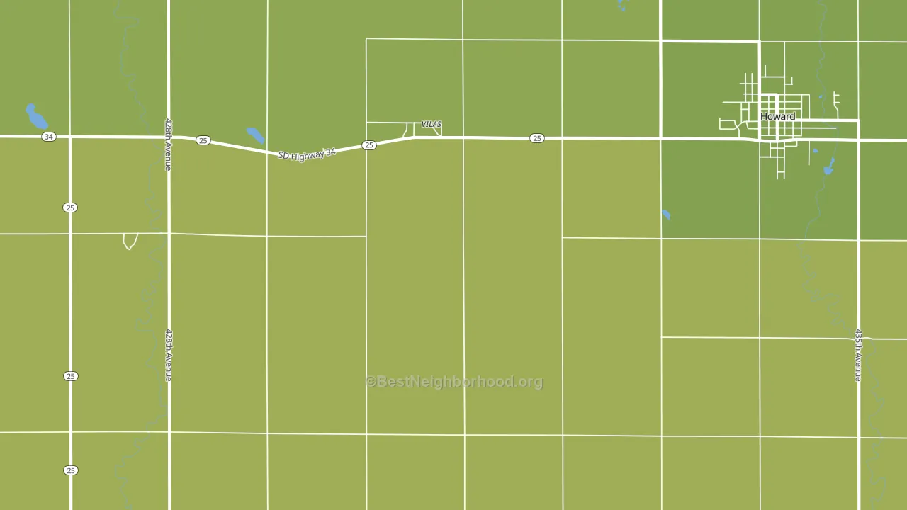 Vilas, SD block-group voter-turnout map