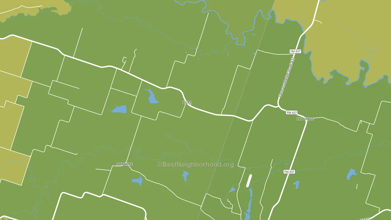 Vilas, TX block-group voter-turnout map