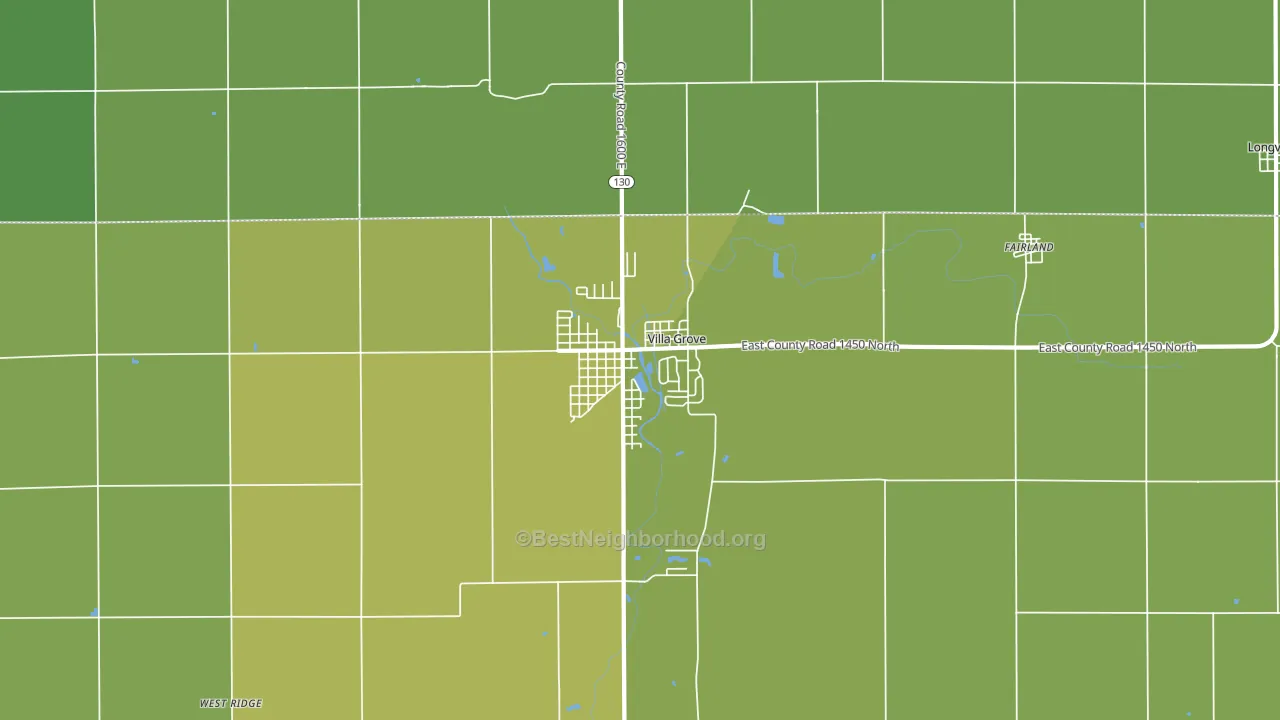 Villa Grove, IL block-group voter-turnout map