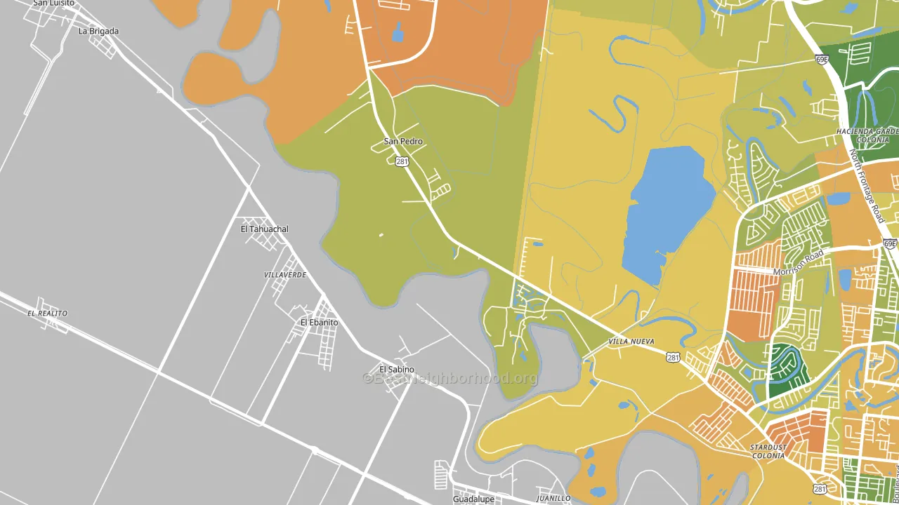Villa Nueva, TX block-group voter-turnout map