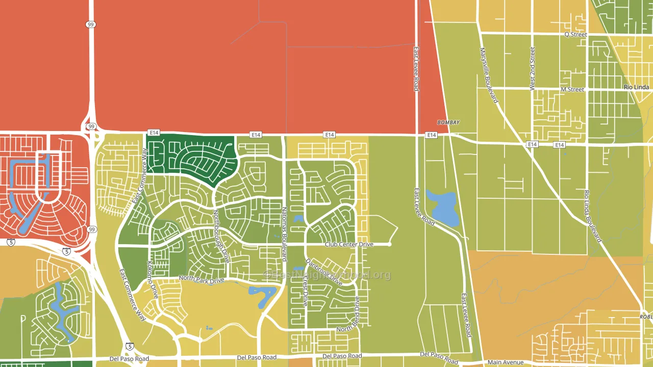 Village 11, Sacramento, CA block-group voter-turnout map