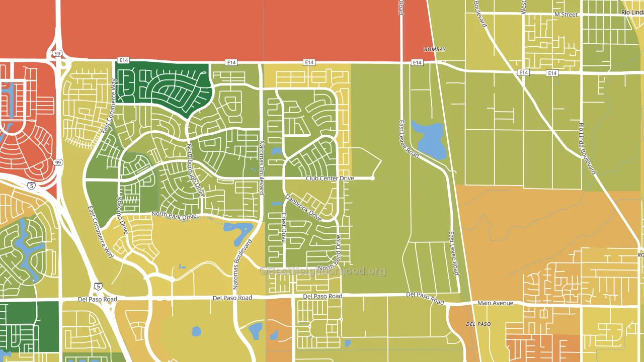 Village 12, Sacramento, CA block-group voter-turnout map