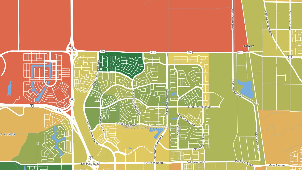 Village 9, Sacramento, CA block-group voter-turnout map