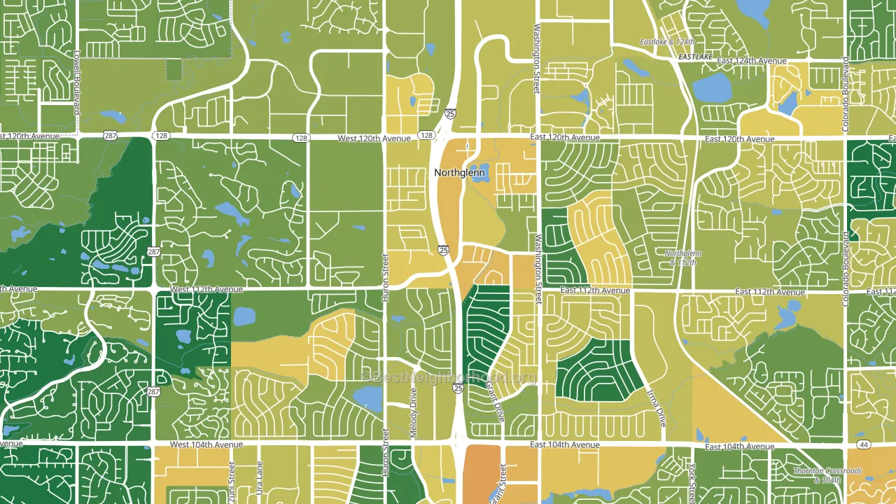 Village at North Hills, Northglenn, CO block-group voter-turnout map