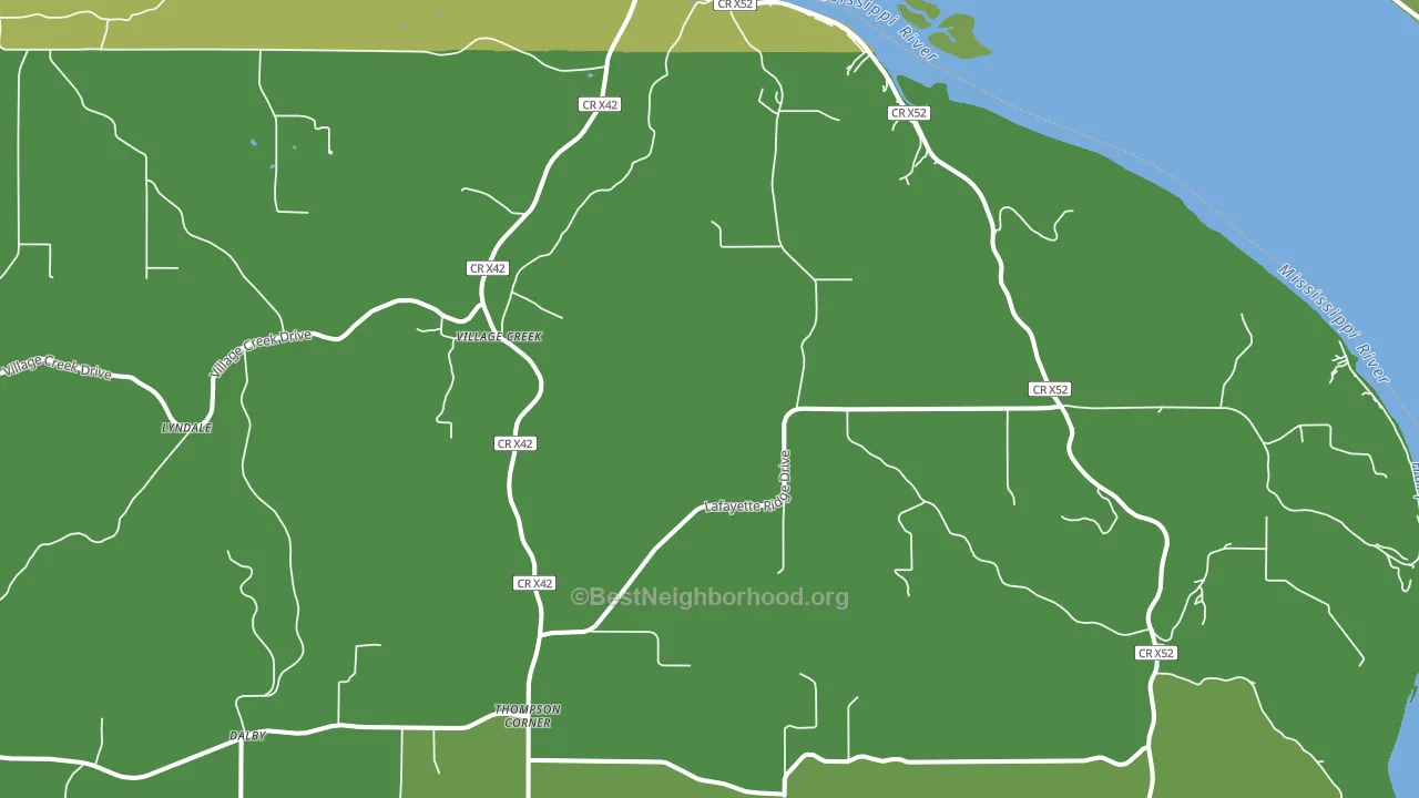 Village Creek, IA block-group voter-turnout map