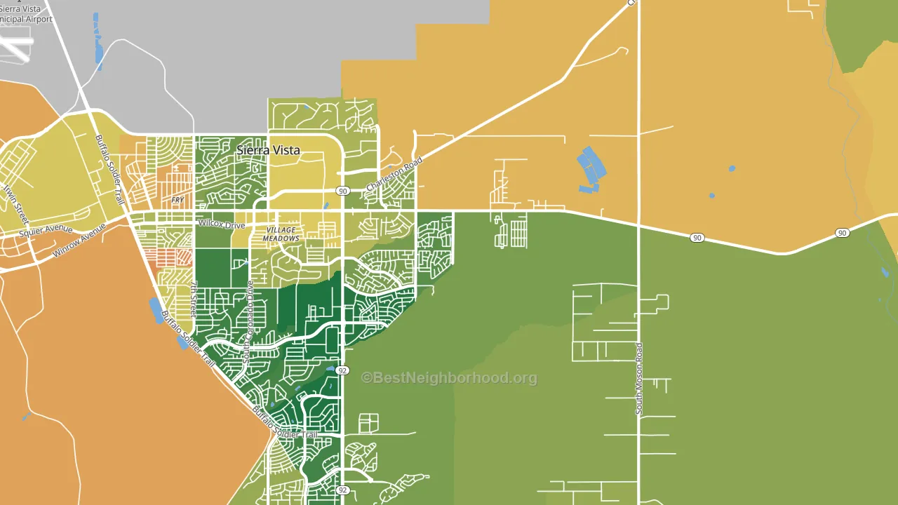 Village Meadows, AZ block-group voter-turnout map