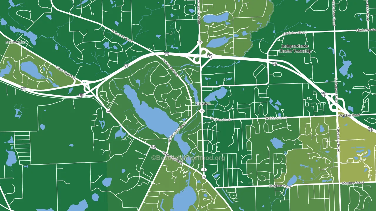 Village of Clarkston, MI block-group voter-turnout map