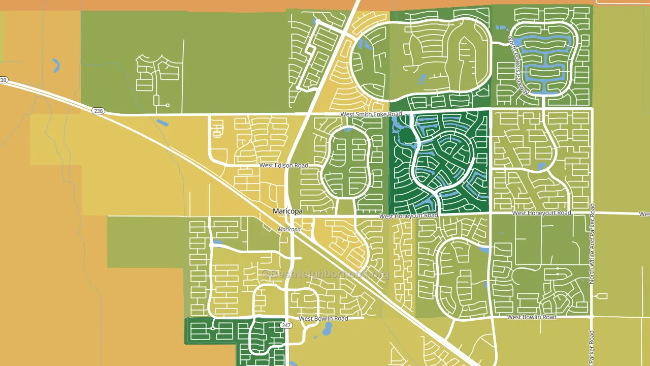 Villages at Rancho El Dorado, Silver Bell, AZ block-group voter-turnout map