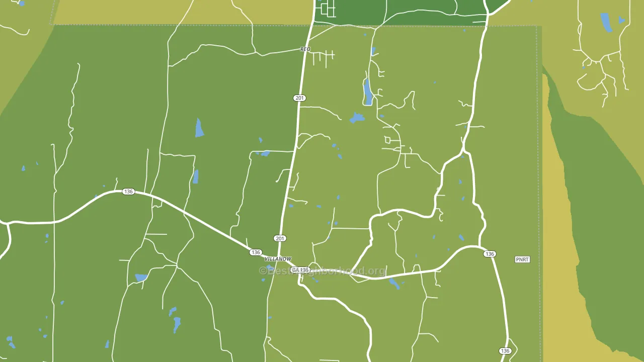 Villanow, GA block-group voter-turnout map