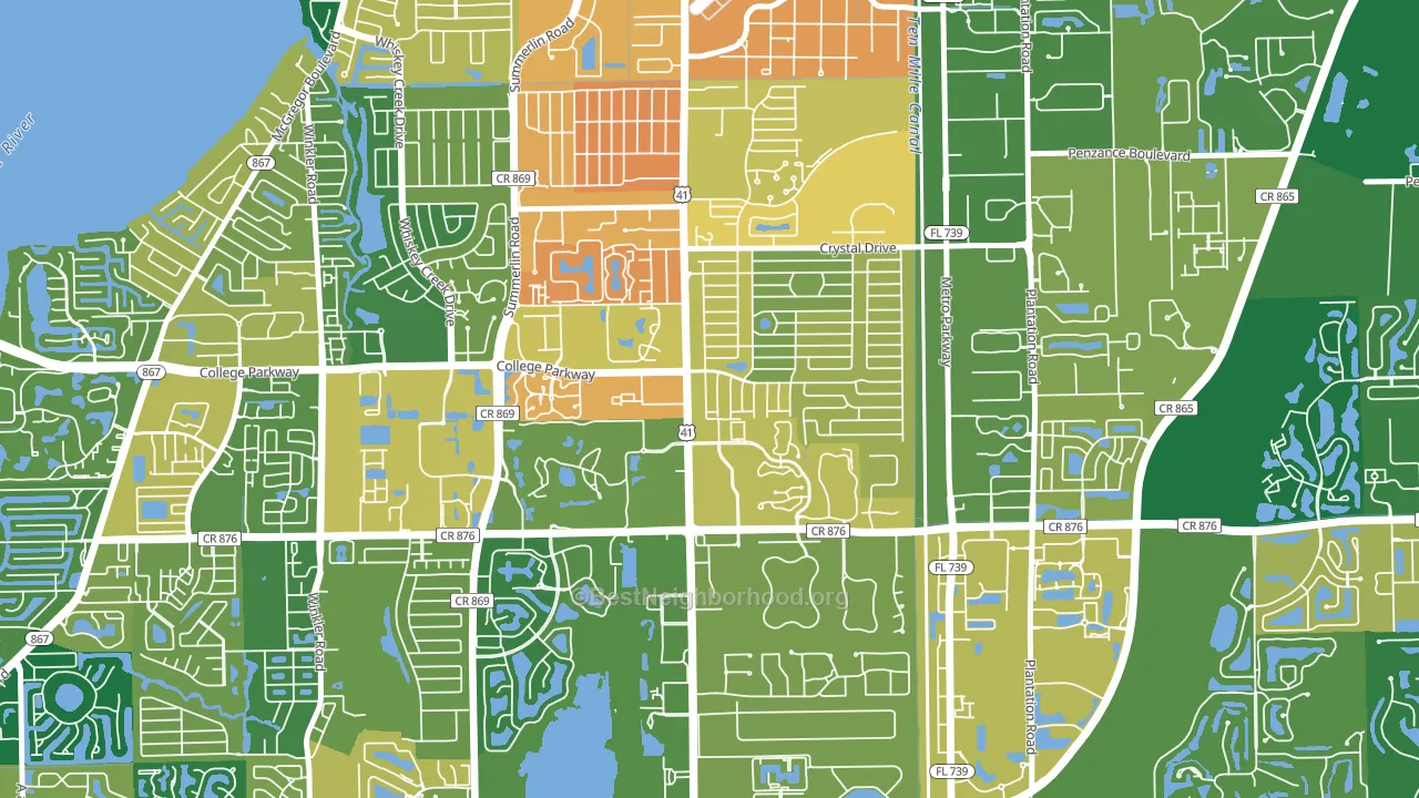 Villas, FL block-group voter-turnout map