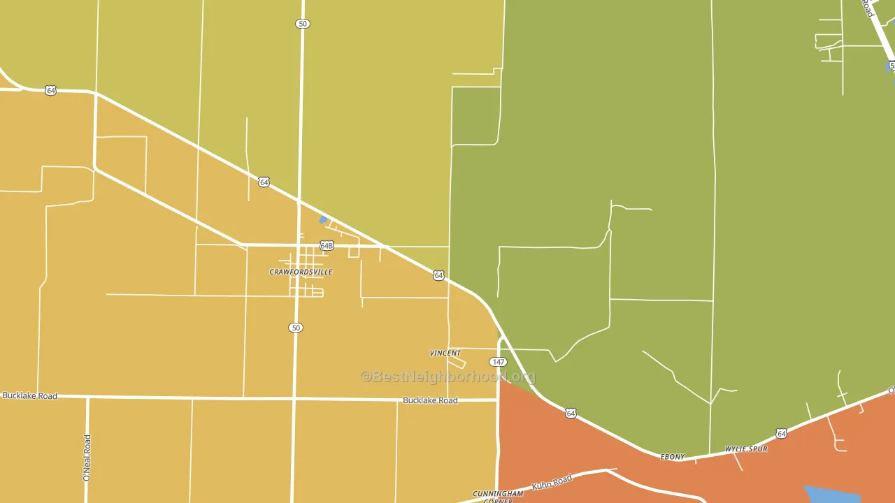 Vincent, AR block-group voter-turnout map