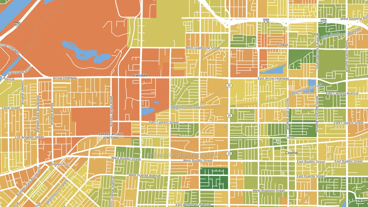 Vincent, CA block-group voter-turnout map