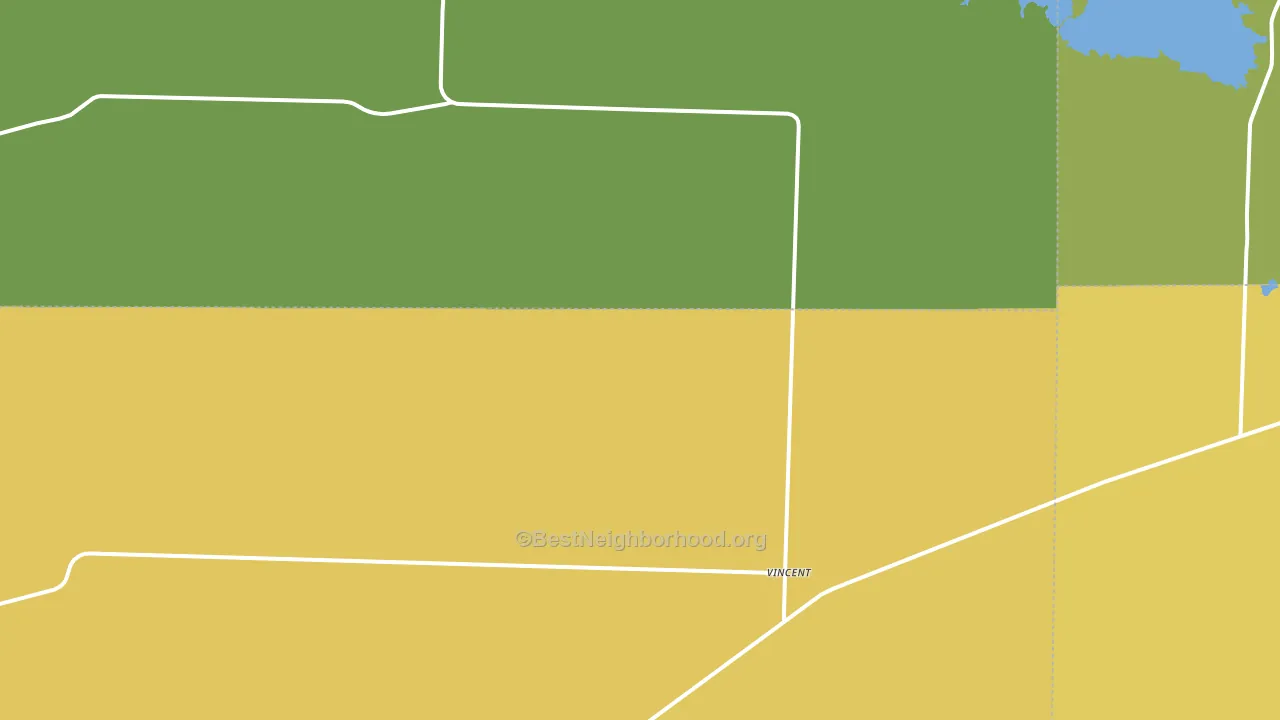 Vincent, TX block-group voter-turnout map