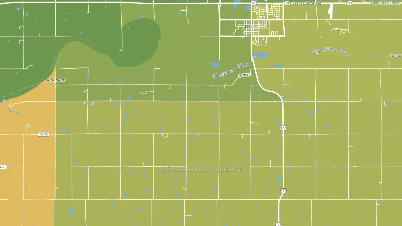 Vinco, OK block-group voter-turnout map