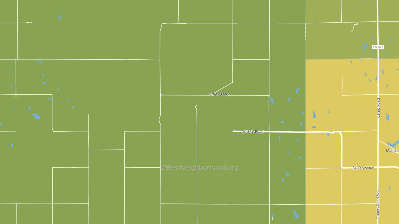 Vine Creek, KS block-group voter-turnout map