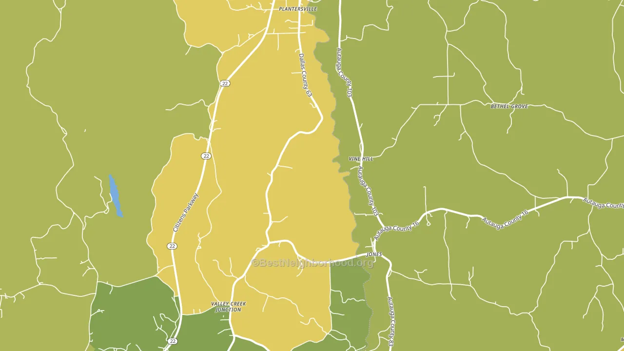 Vine Hill, AL block-group voter-turnout map