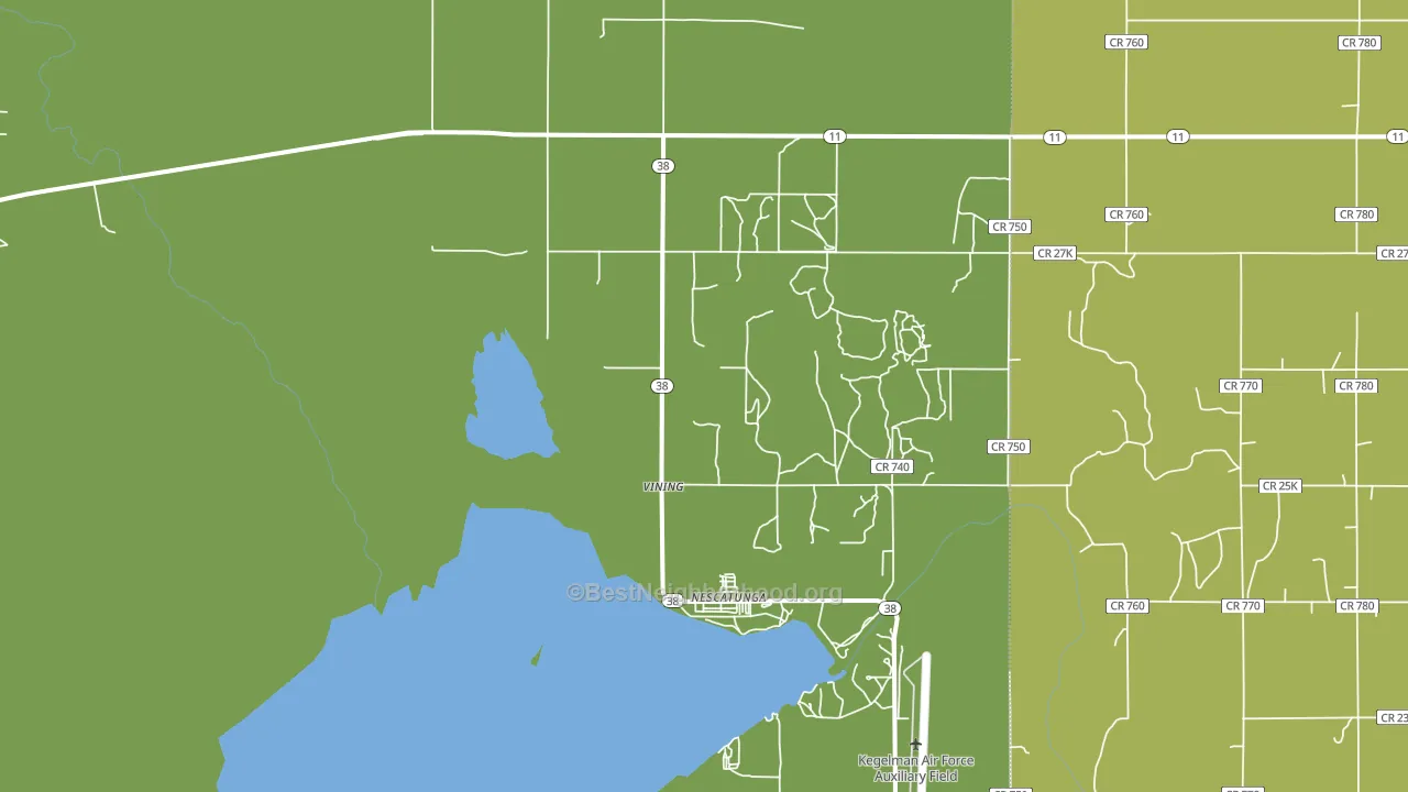 Vining, OK block-group voter-turnout map