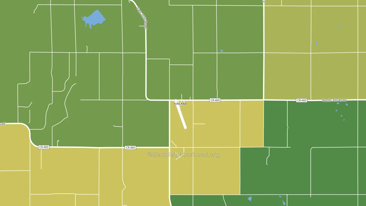 Vinland, KS block-group voter-turnout map