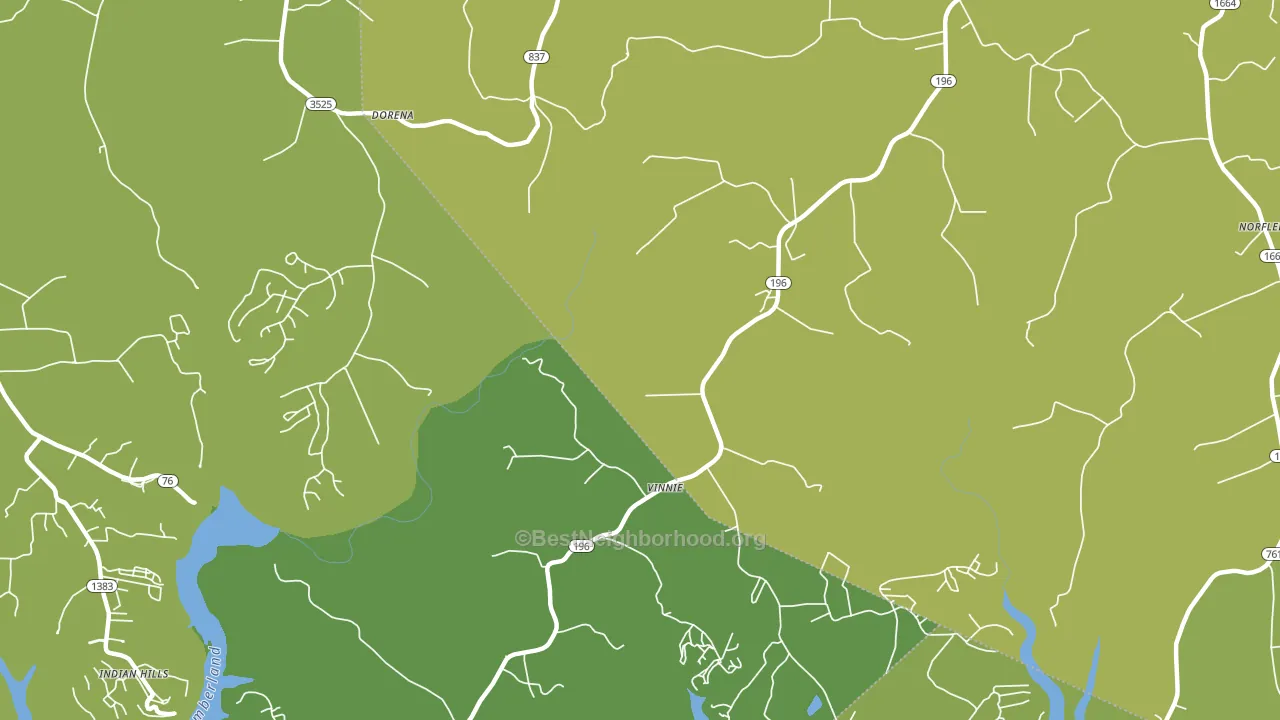 Vinnie, KY block-group voter-turnout map