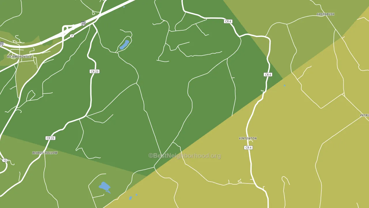 Vintonton, NY block-group voter-turnout map