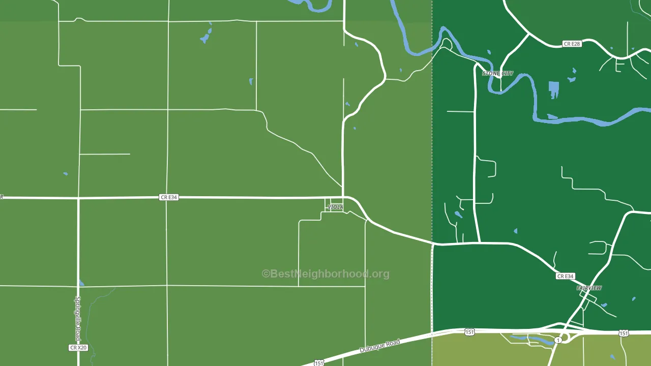 Viola, IA block-group voter-turnout map
