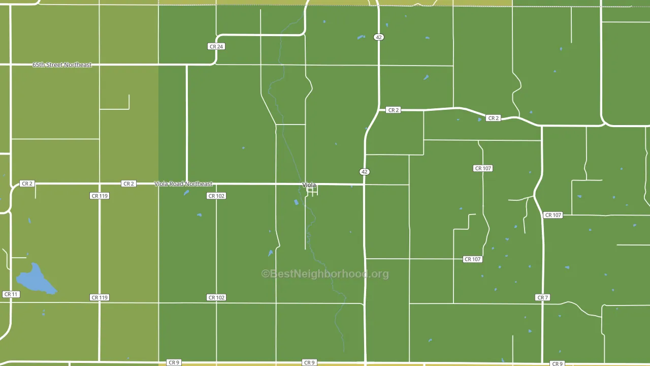 Viola, MN block-group voter-turnout map