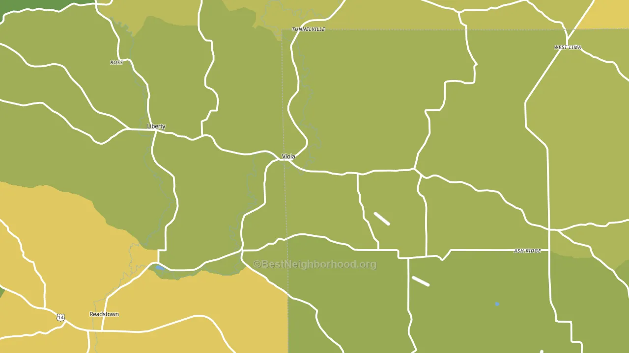 Viola, WI block-group voter-turnout map