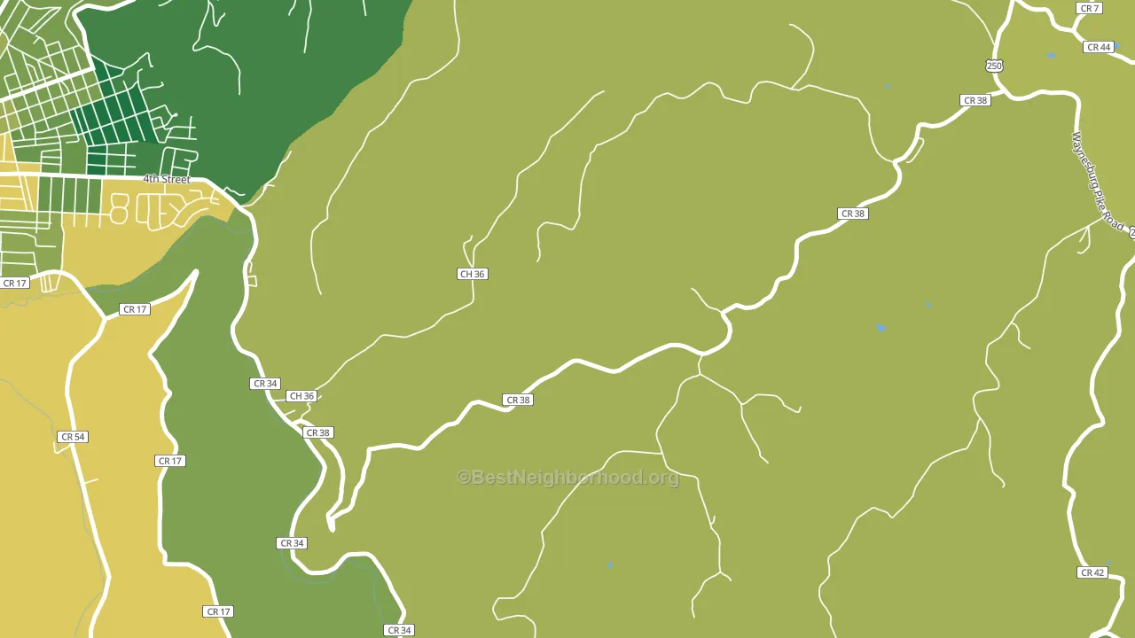 Viola, WV block-group voter-turnout map