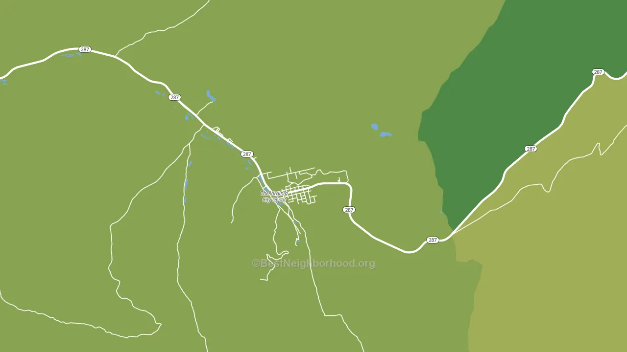 Virginia City, MT block-group voter-turnout map