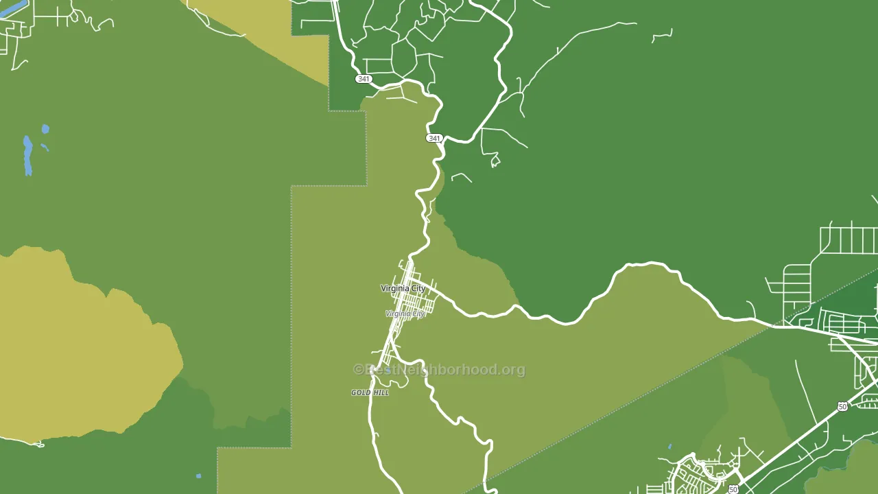 Virginia City, NV block-group voter-turnout map