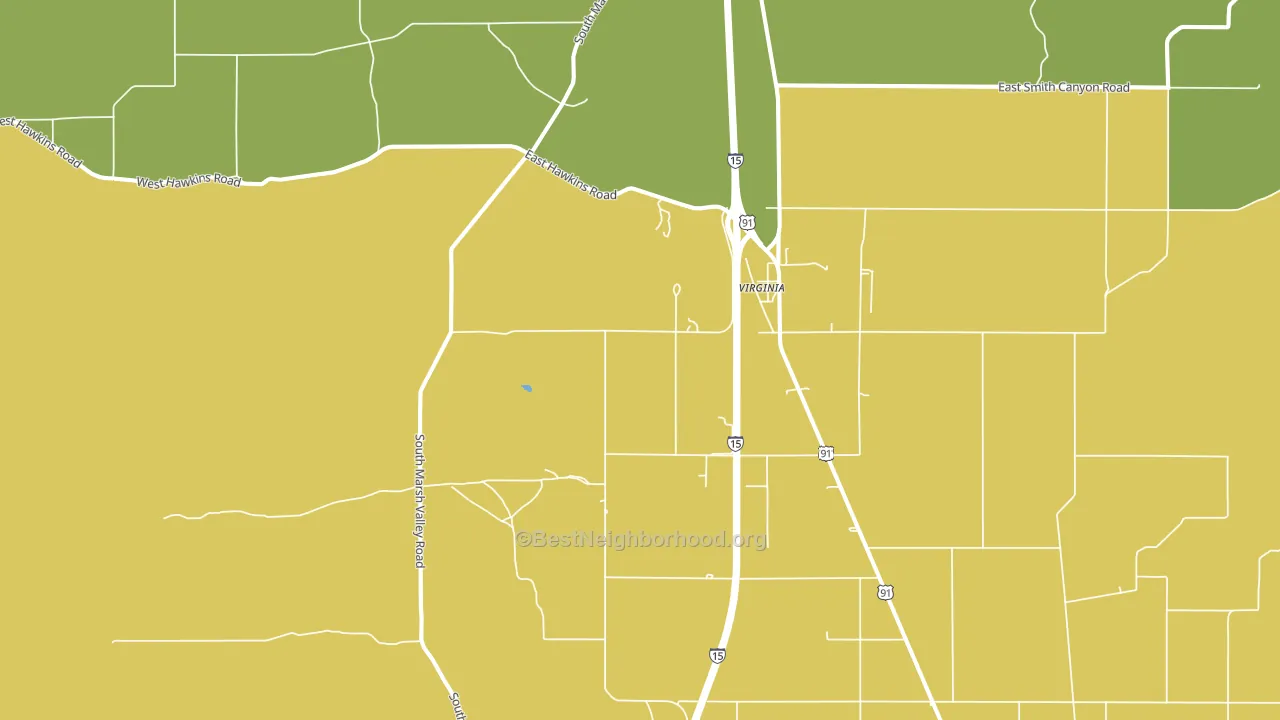 Virginia, ID block-group voter-turnout map