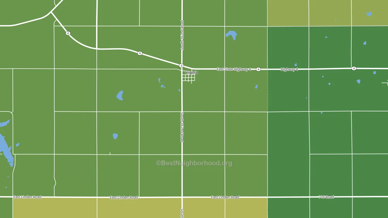 Virginia, NE block-group voter-turnout map