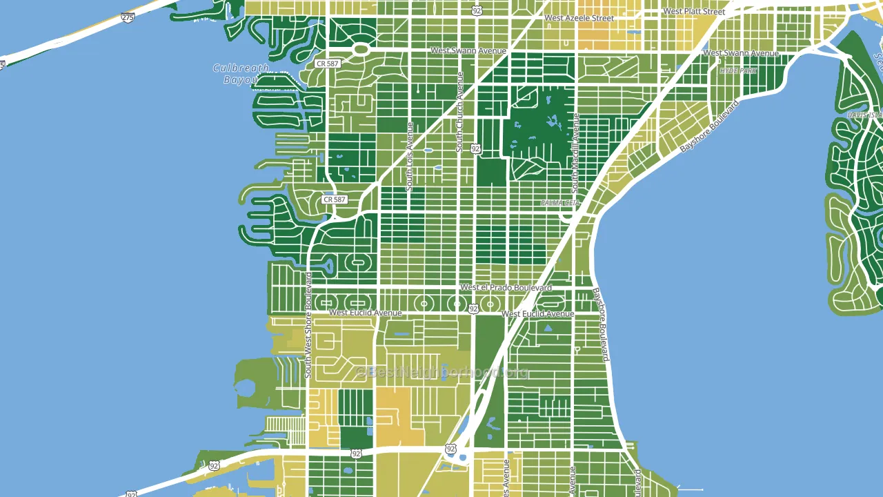 Virginia Park, Tampa, FL block-group voter-turnout map